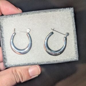 Elegant Sterling Silver Hoop Earrings